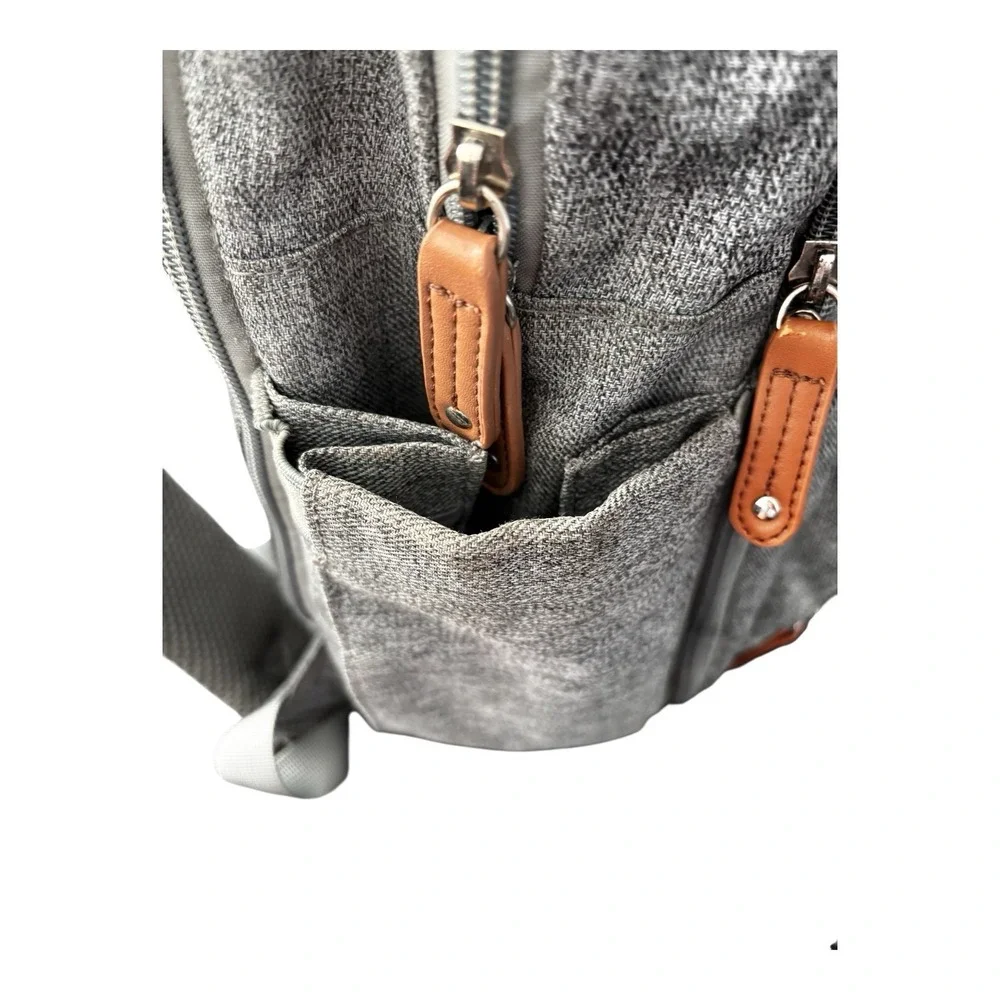Ruvalino Diaper Bag Backpack Gray Gender Neutral Multi Pocket Compartments YW168